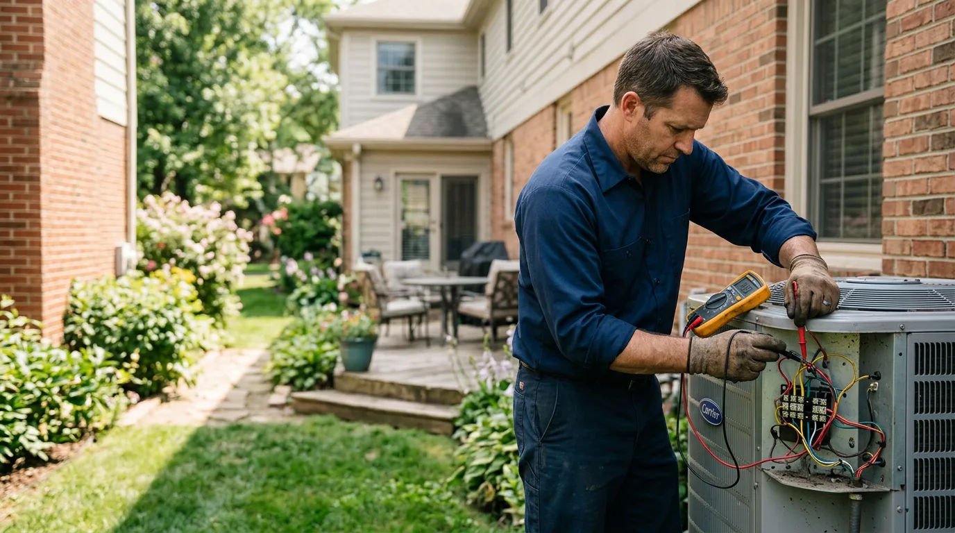 HVAC technician working near North Charleston, SC